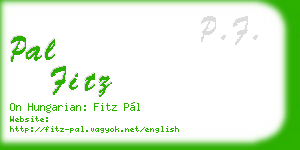 pal fitz business card